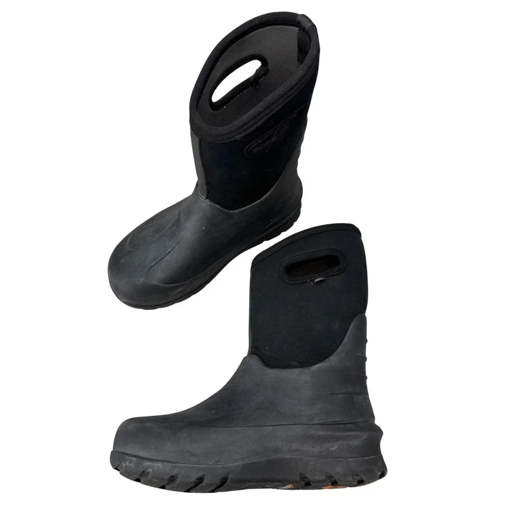 Bogs Neo-Classic Rain Boots Solid Black Waterproof Insulated Winter Boots Size 5
